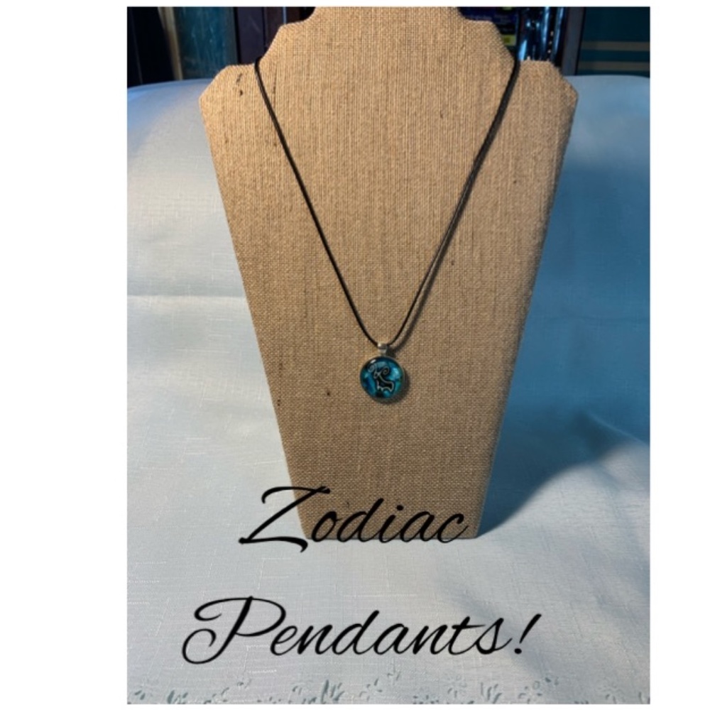NWT Handmade Zodiac Pendants w/ FREE Cord Necklace!